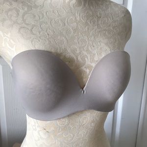 Beige Strapless Bra